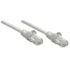 Intellinet tinklo jungiamasis laidas, Cat6, 15 m, pilka, CCA, U/UTP, PVC, RJ45, auksuoti kontaktai, su apsauga nuo užkliuvimo, su gaubtu, viso gyvenimo garantija