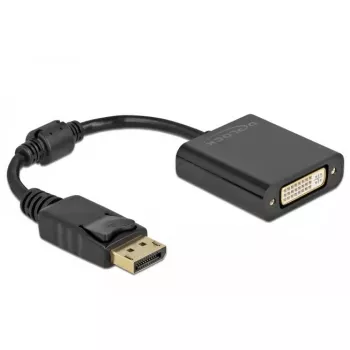 Adapteris DisplayPort 1.1 (vyriškas) į DVI (moteriškas) pasyvus juodas DeLOCK 61008