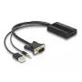 DeLOCK HDMI į VGA adapteris su garsu 25 cm HDMI A tipo VGA D-Sub