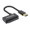 Manhattan USB-A į SATA 2.5 colio adapterio laidas, 42 cm, vyriškas į vyrišką, 5 Gbps (USB 3.2 Gen1 / USB 3.0), palaiko 48 bitų LBA, SuperSpeed USB, trejų metų garantija