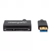 Manhattan USB-A į SATA 2.5 colio adapterio laidas, 42 cm, vyriškas į vyrišką, 5 Gbps (USB 3.2 Gen1 / USB 3.0), palaiko 48 bitų LBA, SuperSpeed USB, trejų metų garantija