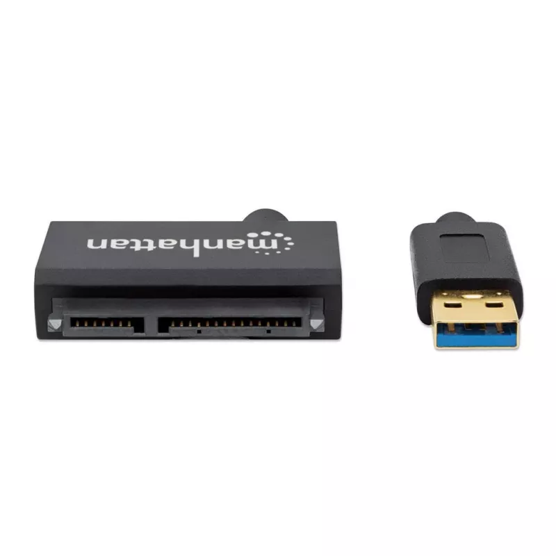 Manhattan USB-A į SATA 2.5 colio adapterio laidas, 42 cm, vyriškas į vyrišką, 5 Gbps (USB 3.2 Gen1 / USB 3.0), palaiko 48 bitų LBA, SuperSpeed USB, trejų metų garantija