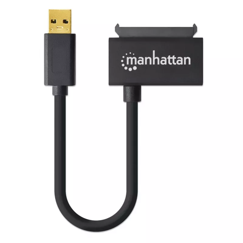 Manhattan USB-A į SATA 2.5 colio adapterio laidas, 42 cm, vyriškas į vyrišką, 5 Gbps (USB 3.2 Gen1 / USB 3.0), palaiko 48 bitų LBA, SuperSpeed USB, trejų metų garantija