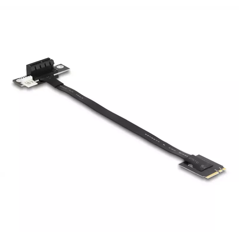 DeLOCK M.2 Key A+E į PCIe x1 NVMe adapteris su kampuotu 20 cm laidu