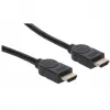 Manhattan HDMI 8K@60Hz laidas su Ethernet, 2m, sertifikuotas, tinka visiems 8K, 4K ir 1080p/HD naudojimui – atnaujinkite dabar arba turėkite paruoštą, kai prireiks, Kištukinis-Kištukinis, Juodas, 4K@120Hz, Viso gyvenimo garantija, Ultra High Speed