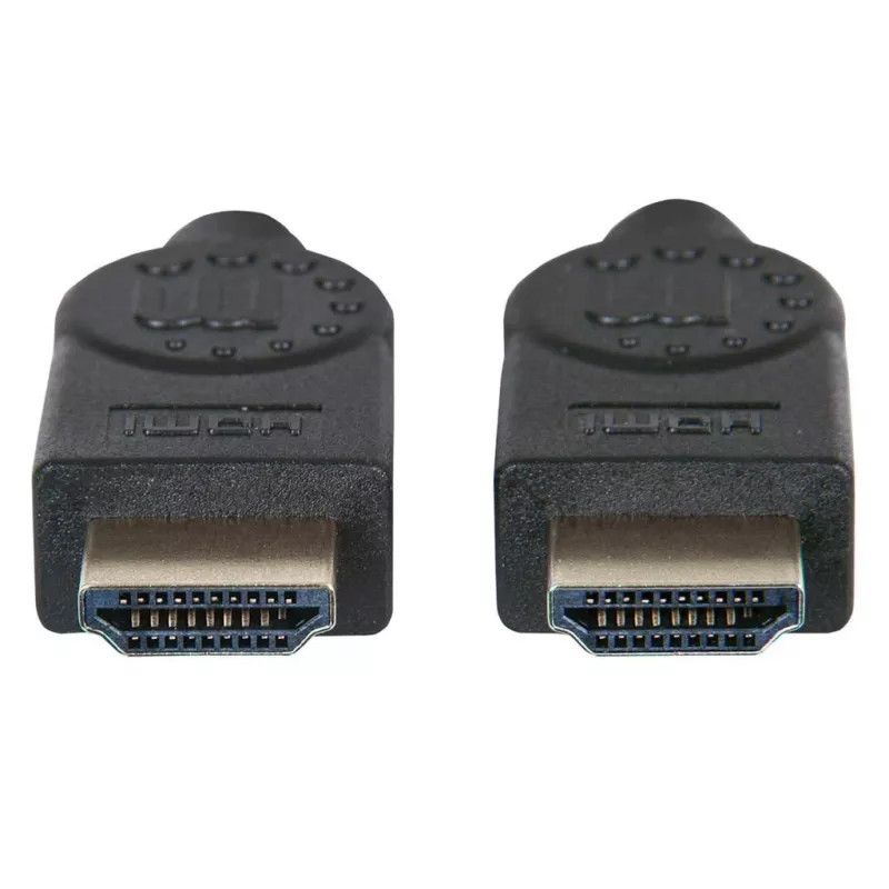 Manhattan HDMI 8K@60Hz laidas su Ethernet, 2m, sertifikuotas, tinka visiems 8K, 4K ir 1080p/HD naudojimui – atnaujinkite dabar arba turėkite paruoštą, kai prireiks, Kištukinis-Kištukinis, Juodas, 4K@120Hz, Viso gyvenimo garantija, Ultra High Speed