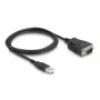 DeLOCK 64222 USB 2.0 Type-A į RS-232 DB9 laidas lyties keitiklis 0,13 m juodos spalvos