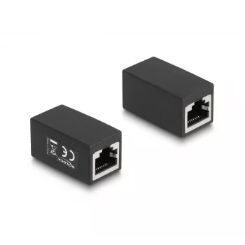 DeLOCK Adapter RJ45 lizdas – RJ45 lizdas Cat.6 juodas