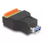 DeLOCK USB 3.2 Gen 1 Type-A moteriškas į Terminal Block adapteris 10 kontaktų