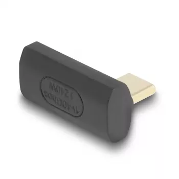 DeLOCK USB adapteris 40 Gbps USB Type-C PD 3.1 240 W vyriškas į moterišką kampuotas kairėn/dešinėn 8K 60 Hz