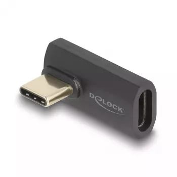 DeLOCK USB adapteris 40 Gbps USB Type-C PD 3.1 240 W vyriškas į moterišką kampuotas kairėn/dešinėn 8K 60 Hz