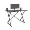 Techly Gaming stalas kompiuteriui su kampu ergonomišku kraštu juodas