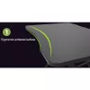 Techly Gaming stalas kompiuteriui su kampu ergonomišku kraštu juodas