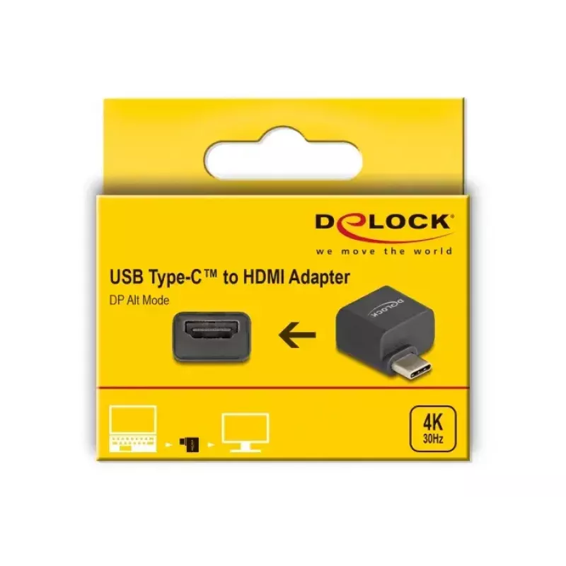 DeLOCK Mini adapteris USB Type-C vyriškas į HDMI moterišką DP Alt režimas 4K