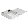 Sieninė optinė dėžutė DELOCK 4× SC Simplex arba LC Duplex adapteriams, metalinis korpusas, pilka