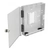 Sieninė optinė dėžutė DELOCK 4× SC Simplex arba LC Duplex adapteriams, metalinis korpusas, pilka