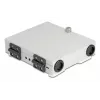 Sieninė optinė dėžutė DELOCK 4× SC Simplex arba LC Duplex adapteriams, metalinis korpusas, pilka