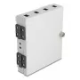 Sieninė optinė dėžutė DELOCK 4× SC Simplex arba LC Duplex adapteriams, metalinis korpusas, pilka