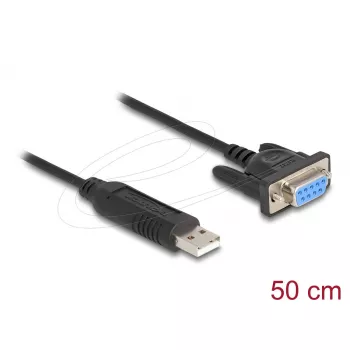 DeLOCK 67381 USB 2.0 į RS-232 DB9 nuoseklus adapteris 0,5 m