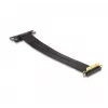 DeLOCK Riser Card PCI Express x4 vyriškas 90° kampuotas į x4 lizdą 90° kampuotas su kabeliu 30 cm