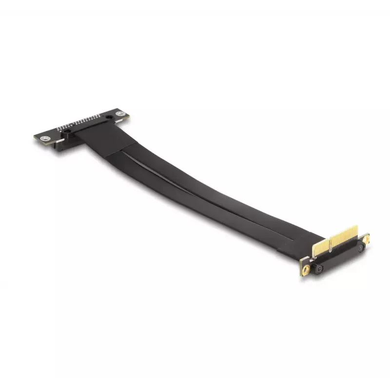 DeLOCK Riser Card PCI Express x4 vyriškas 90° kampuotas į x4 lizdą 90° kampuotas su kabeliu 30 cm