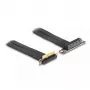 DeLOCK Riser Card PCI Express x4 vyriškas 90° kampuotas į x4 lizdą 90° kampuotas su kabeliu 30 cm
