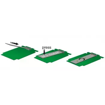 Adapteris DeLOCK 2x 67 kontaktų M.2 raktas B - 2x SATA 7 kontaktų