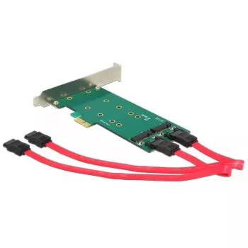 Adapteris DeLOCK 2x 67 kontaktų M.2 raktas B - 2x SATA 7 kontaktų