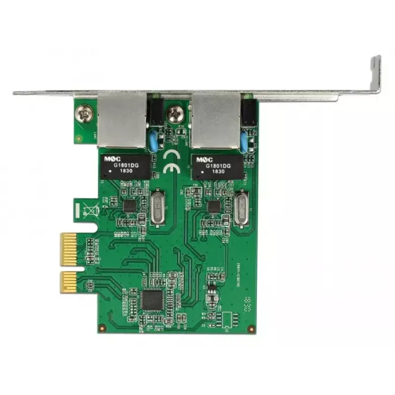 DeLOCK 89999 PCI Express x1 dviguba Gigabit LAN tinklo plokštė, 2x RJ45, RTL8111