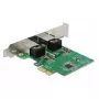 DeLOCK 89999 PCI Express x1 dviguba Gigabit LAN tinklo plokštė, 2x RJ45, RTL8111