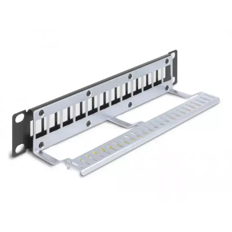 Patch panel DeLOCK 66874 1U juodas metalinis stovo talpa 1U