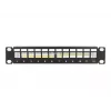 Patch panel DeLOCK 66874 1U juodas metalinis stovo talpa 1U