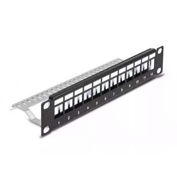 Patch panel DeLOCK 66874 1U juodas metalinis stovo talpa 1U