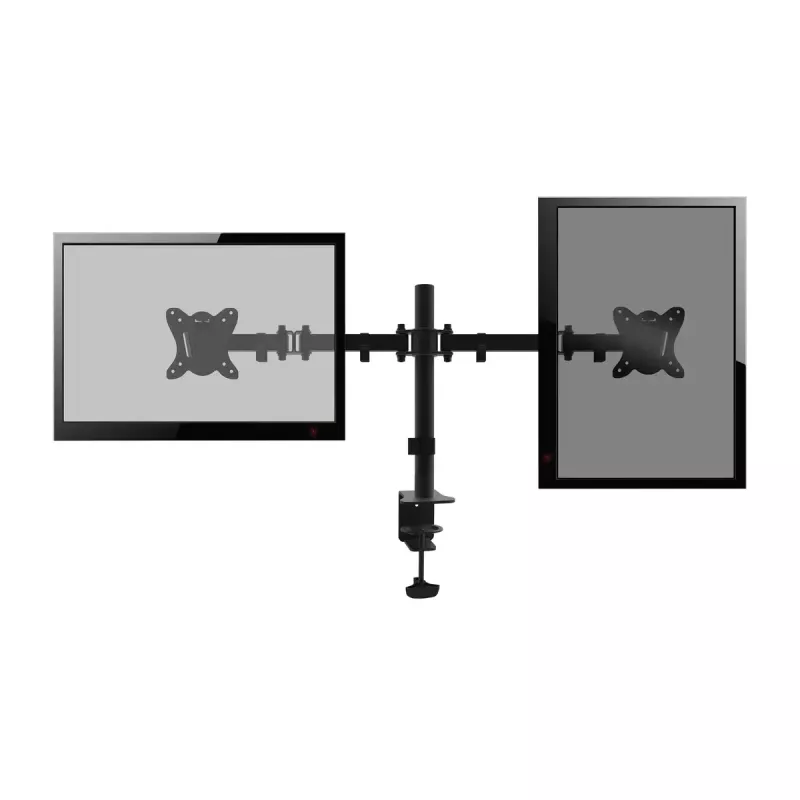 Equip pasukamas dviejų monitorių laikiklis stalviršiui 13 inch–27 inch