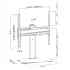 Equip universalus TV stovas 32-55 col., juodas, 40 kg talpa