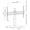 Equip 650612 universalus TV stovas 37-70 colių juodas 40 kg 94-177.8 cm