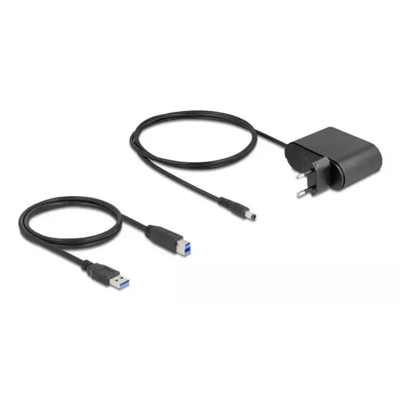 DeLOCK 64332 Docking stotelė USB 3.2 Gen 1 HDD SSD 2.5 3.5 Juoda
