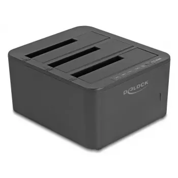 DeLOCK 64332 Docking stotelė USB 3.2 Gen 1 HDD SSD 2.5 3.5 Juoda