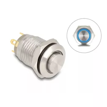 Mygtukų skydelis DeLOCK 20984 sidabrinis 230V 3A
