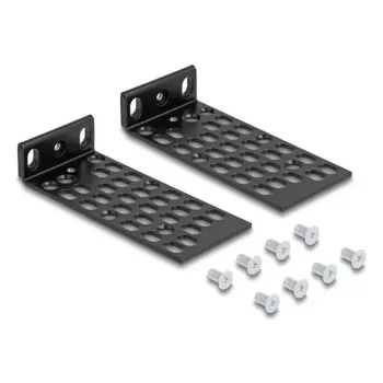 Montažinis rinkinys DELOCK 67281 – metalinis stovo aksesuaras, juodas, universalus 2 dalių komplektas