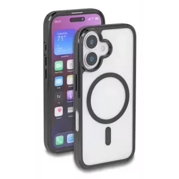 Mobiliojo telefono dėklas DELOCK 81266, skirtas Apple iPhone 16, 15,5 cm (6,1 inch) ekranui, juodas ir permatomas