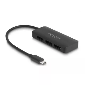 DeLOCK USB-C skirstytuvas DP Alt Mode į 3 x DisplayPort MST 4K 60 Hz