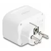 DeLOCK 11498 maitinimo kištuko adapteris, hibridinis E/F tipas, F tipo lizdas, baltas