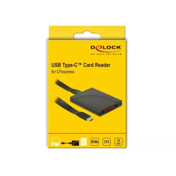 Kortelių skaitytuvas DeLOCK 91749 USB 3.1 Gen 2 Type C juodas