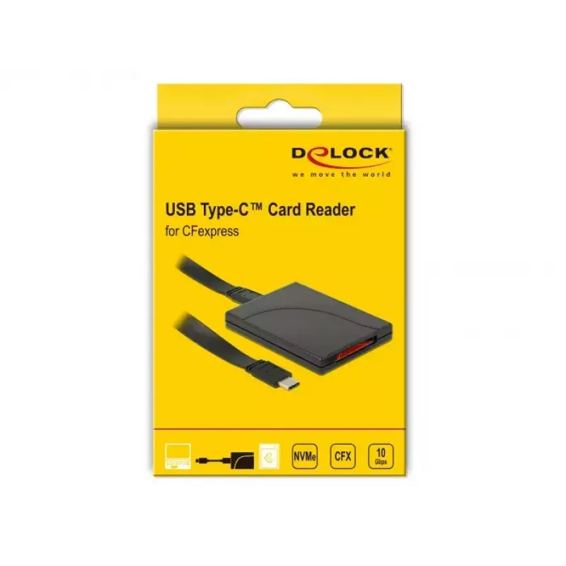 Kortelių skaitytuvas DeLOCK 91749 USB 3.1 Gen 2 Type C juodas