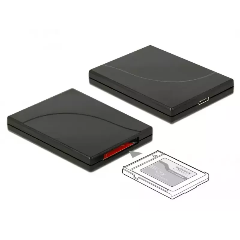 Kortelių skaitytuvas DeLOCK 91749 USB 3.1 Gen 2 Type C juodas