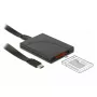 Kortelių skaitytuvas DeLOCK 91749 USB 3.1 Gen 2 Type C juodas