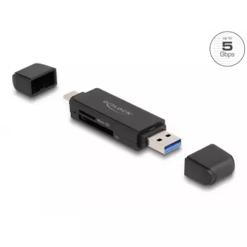 Card Reader DeLOCK 91004 USB 3.2 Gen 1 Type-A Type-C juodas