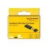 Card Reader DeLOCK 91002 USB Juodas MicroSD SD SDHC SDXC 5000 Mbit/s