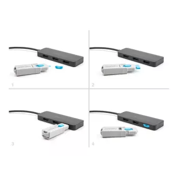 DeLOCK HDMI prievadų blokavimo rinkinys 4 vnt. su atrakinimo įrankiu HDMI moteriškiems prievadams